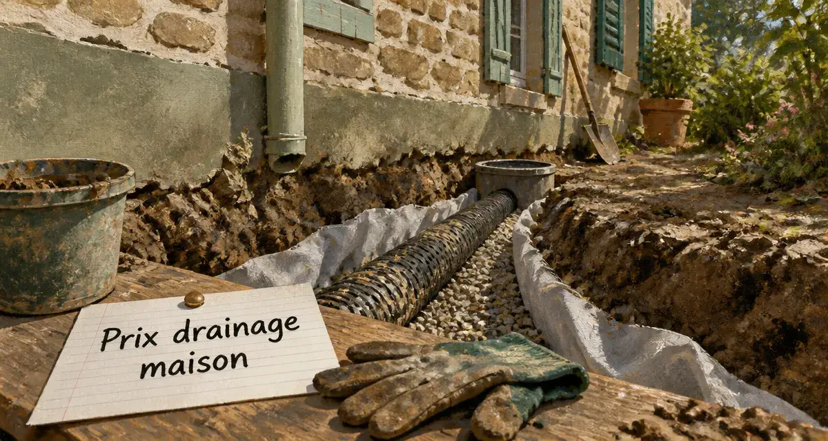 Drainage maison ancienne prix : drain et fondations