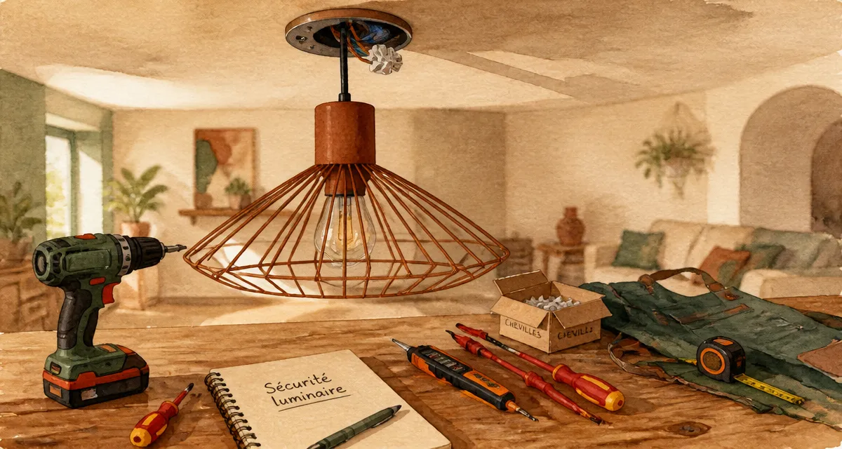 Installer luminaire plafond : sécurité et fixations au plafond
