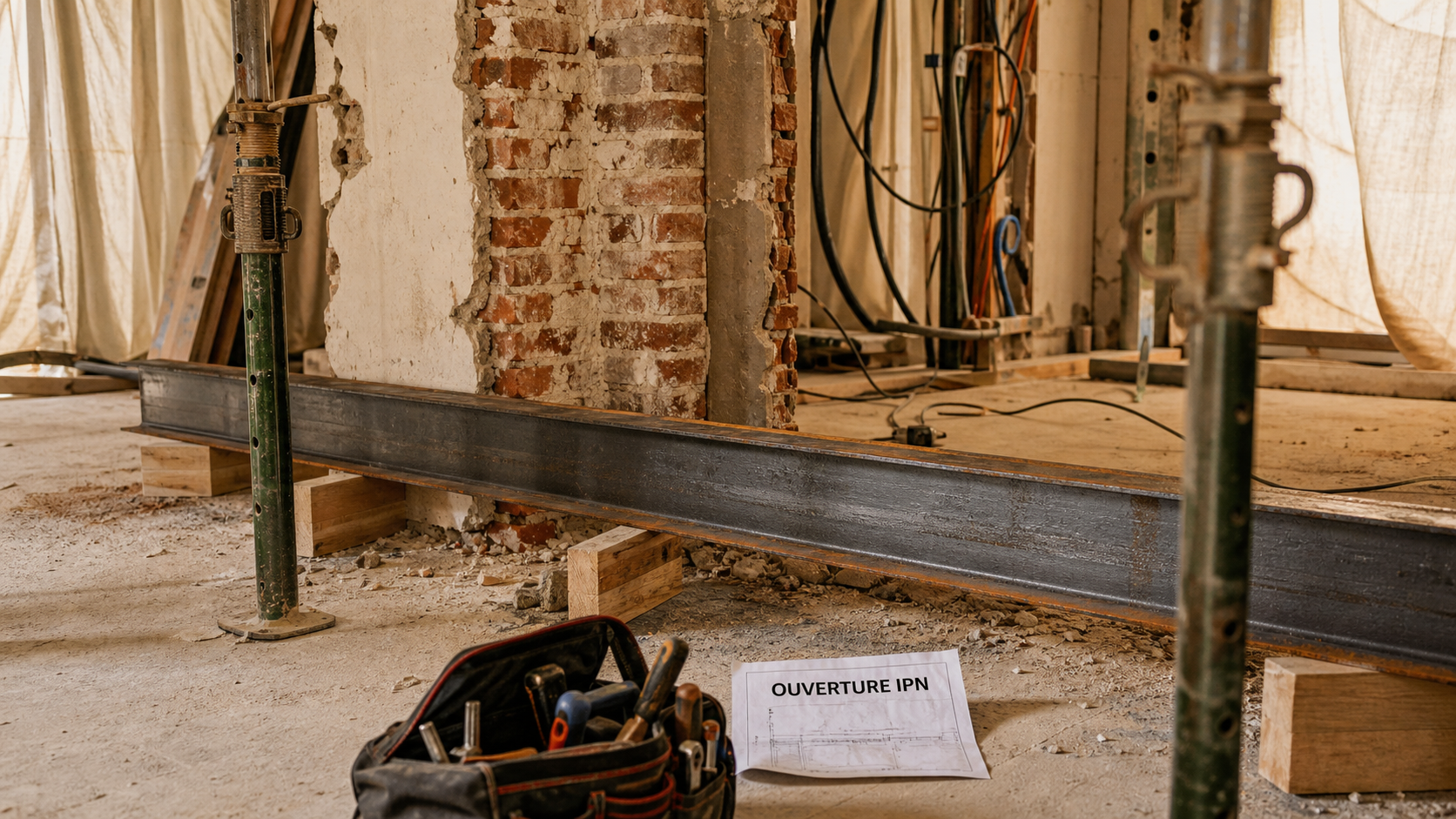 Ouverture mur porteur IPN : pose sécurisée et mur porteur ipn prix