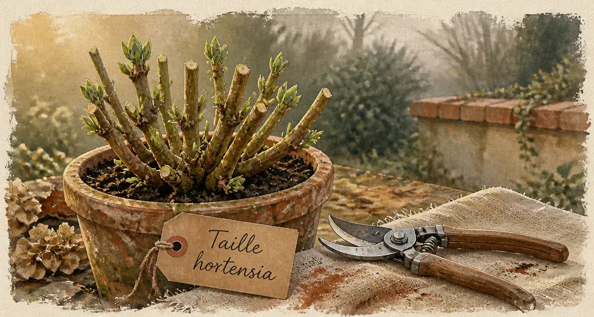 Quand couper hortensia : taille en février d’un hortensia en pot