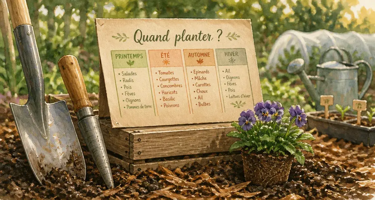 Quand planter des fleurs : calendrier de plantation en 4 étapes