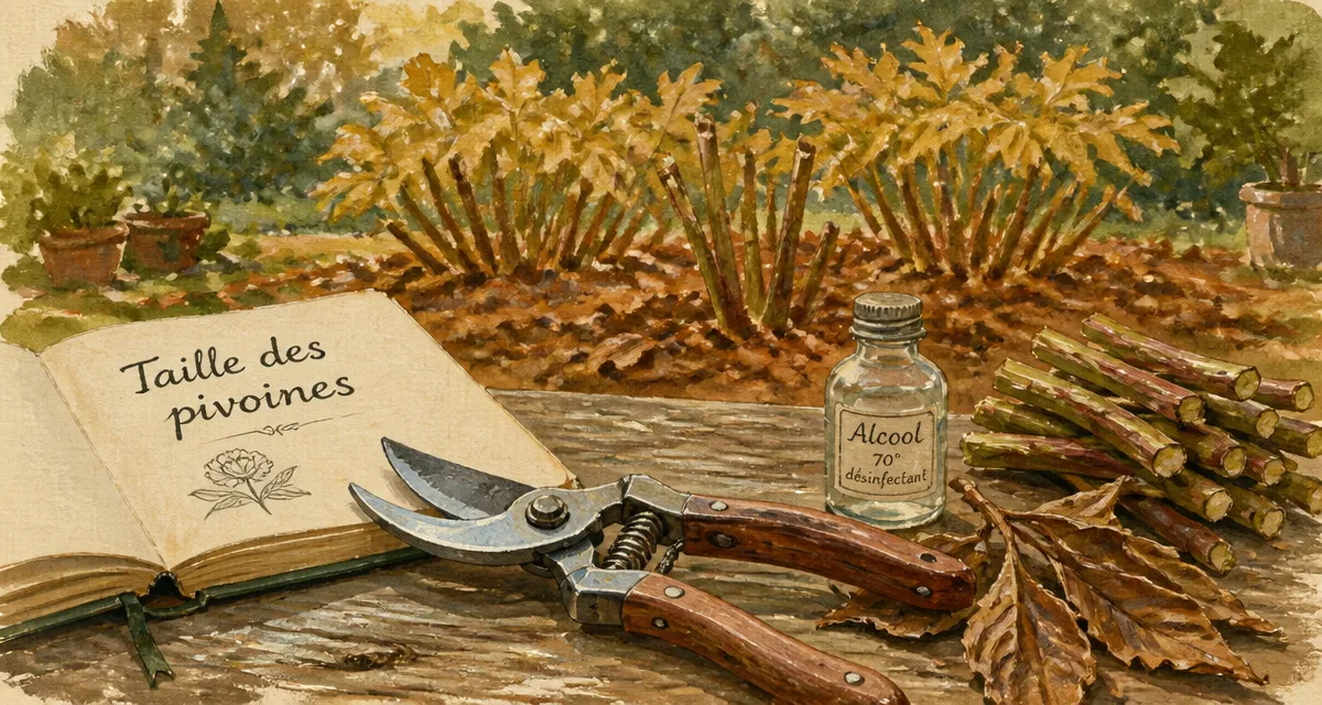 Quand tailler les pivoines : sécateur et tiges à 5–10 cm