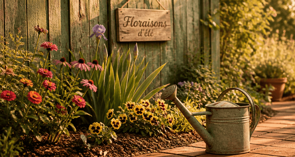 que planter en juillet août fleurs massif fleuri été