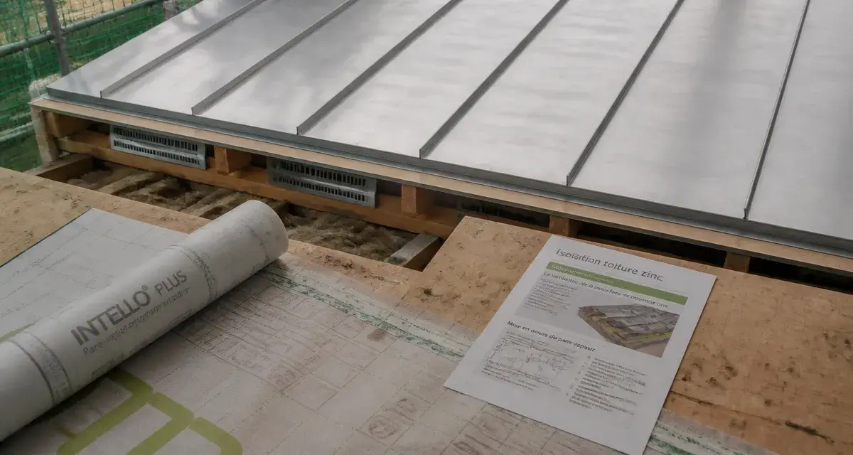 Toiture zinc isolation : isolation et lame d’air ventilée contre la condensation