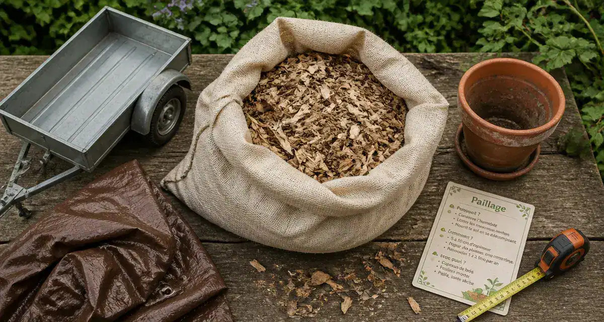 Copeaux de bois gratuit pour paillage, tas de copeaux non traités au jardin