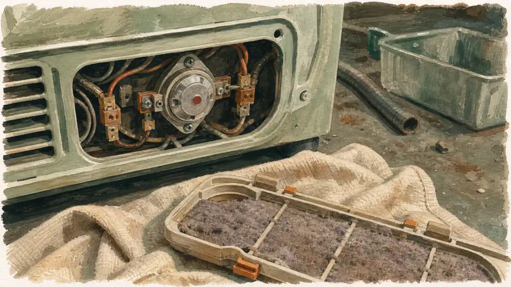 Erreur E21 sèche linge Candy : thermostat à réarmer avant réparation
