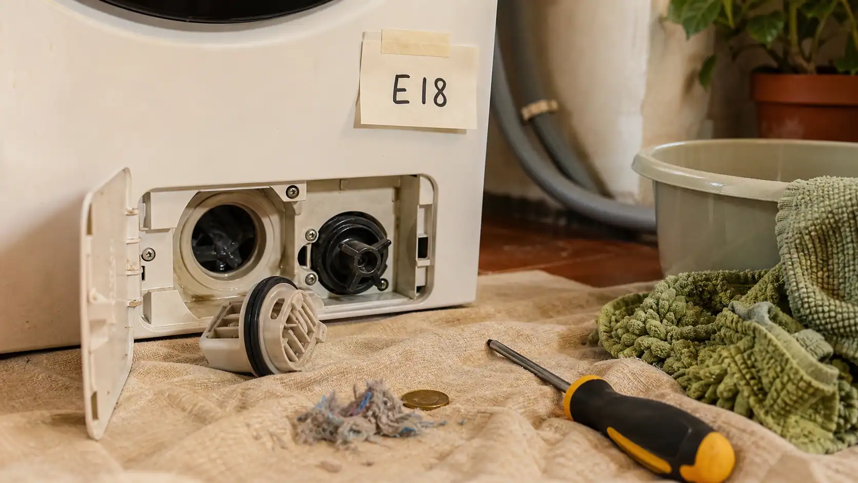 Liste code erreur lave linge Bosch : E18, filtre et pompe de vidange à vérifier