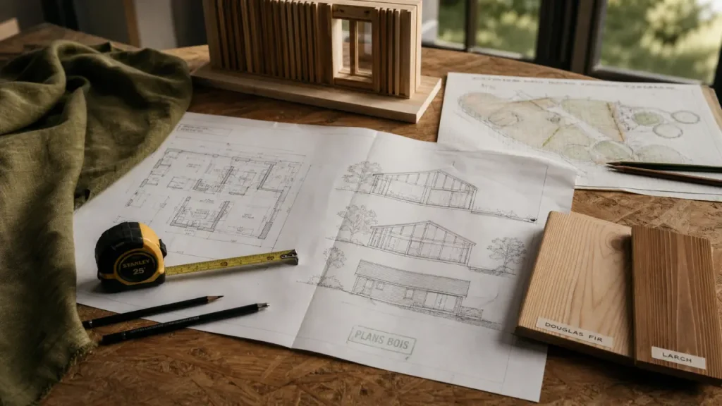 Plan de maison en bois : plain-pied, étage ou chalet, le terrain fait la différence