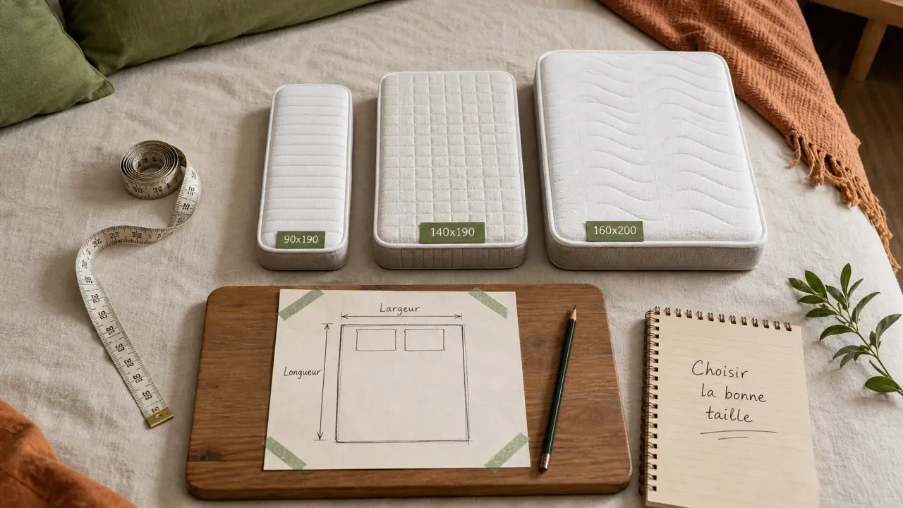Matelas taille : 90x190, 160x200, 180x200