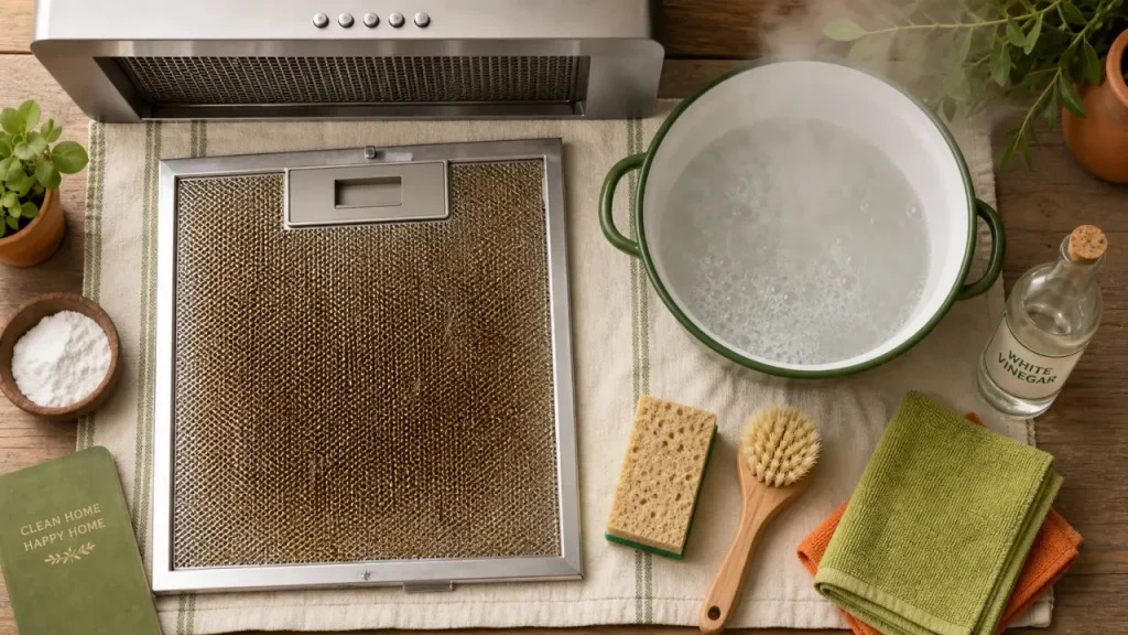 Grille de hotte grasse : 60 °C, trempage et erreurs qui font chuter l’aspiration
