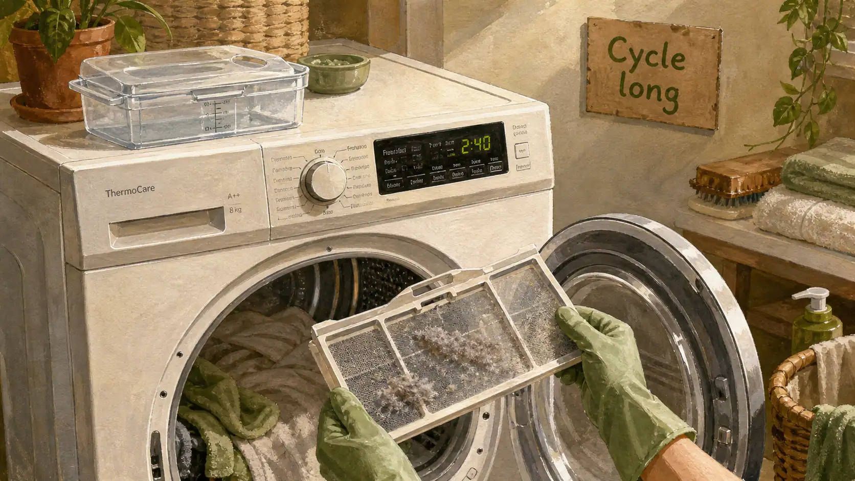 Sèche-linge pompe à chaleur : inconvénient, filtre à peluches et entretien à vérifier