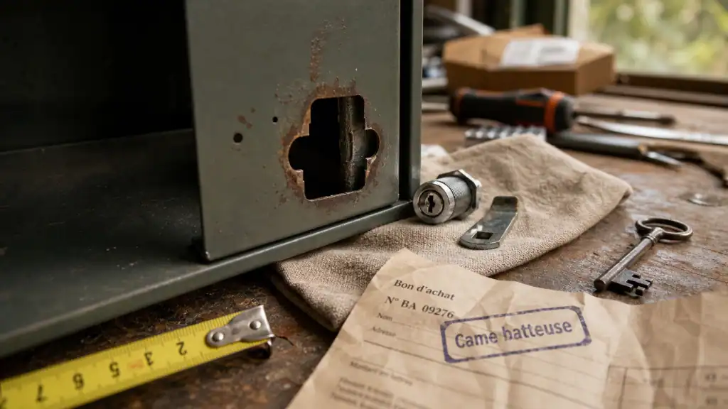 Serrure de boite au lettre 16 mm avec clé PTT et compatibilité
