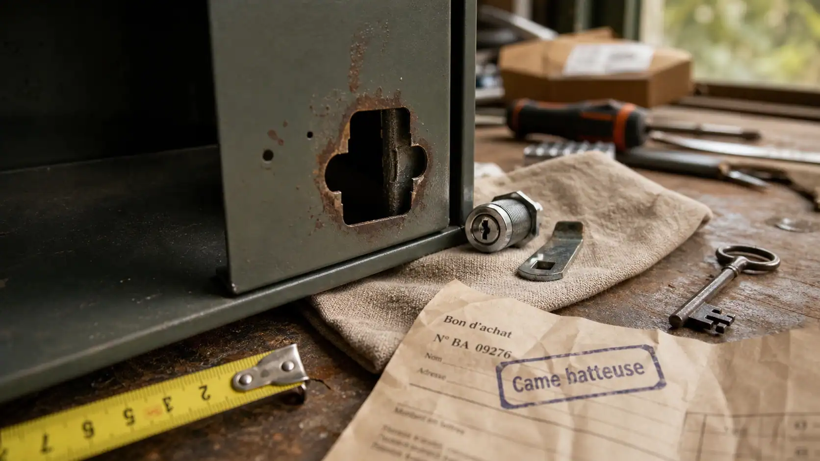 Serrure de boite au lettre 16 mm avec clé PTT et compatibilité