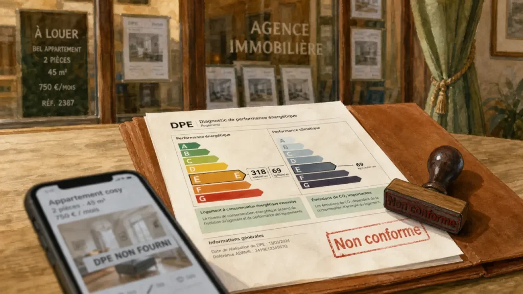 Annonce sans DPE interdite : 15 000 € d’amende et exceptions à connaître