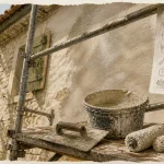 Chaux peinture extérieur : badigeon de chaux sur façade