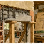 Ouverture maximale mur porteur sans ipn : coupe de mur avec linteau BA et reprise