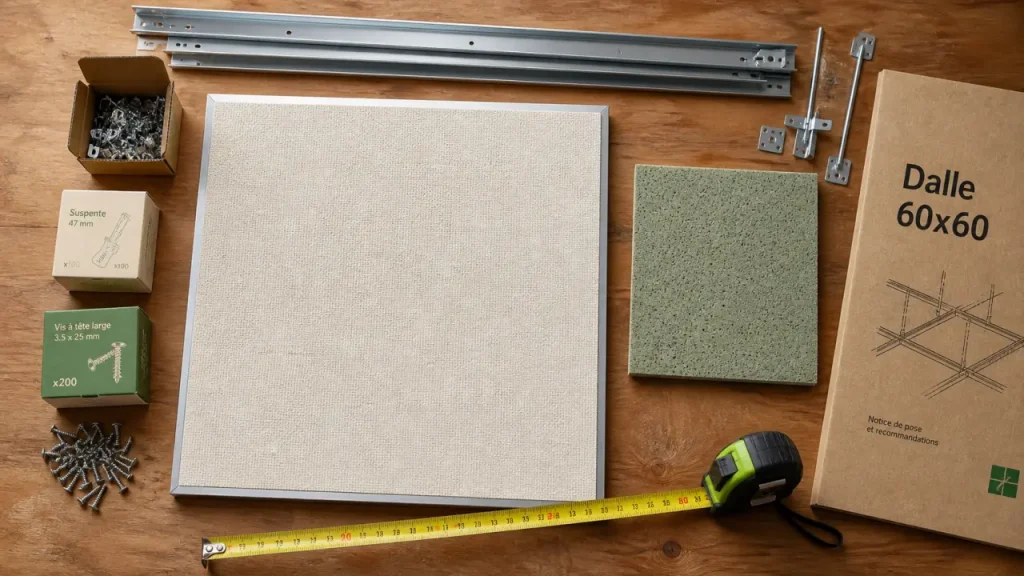 Plaque faux plafond 60×60 : le standard pour masquer les défauts et garder l’accès aux réseaux