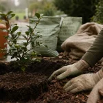 Quand planter un camelia : plantation d’automne, motte et paillage, collet au niveau du sol