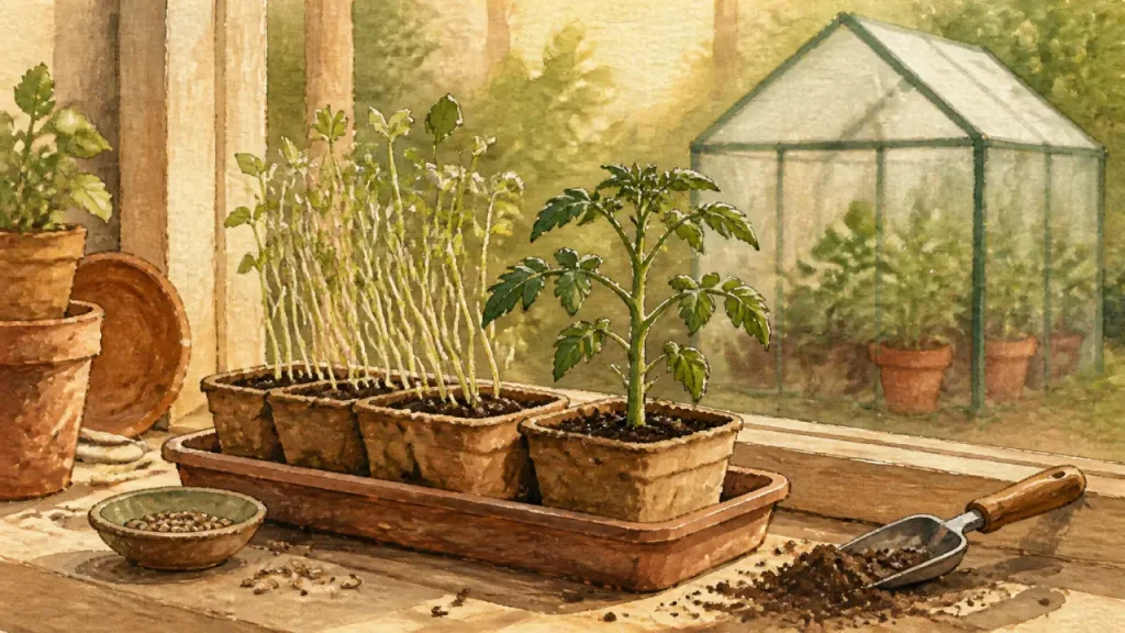 Semis de tomates : mars, 22 °C et lumière pour éviter les plants filants