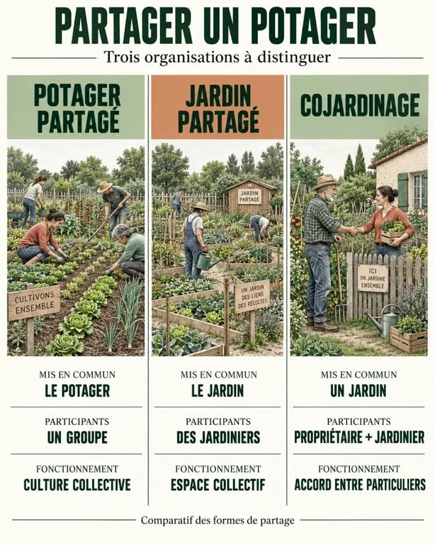 Partage potager : différences entre potager partagé, jardin partagé et cojardinage