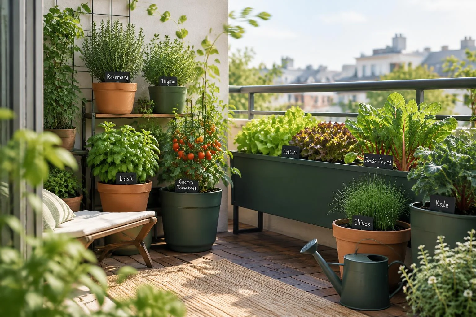 Potager de balcon : exposition, contenants et erreurs