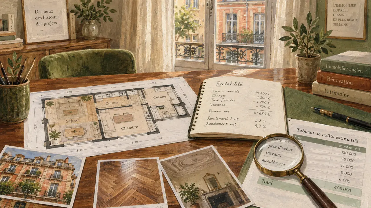 Investissement immobilier ancien : calcul de rendement et charges en détail