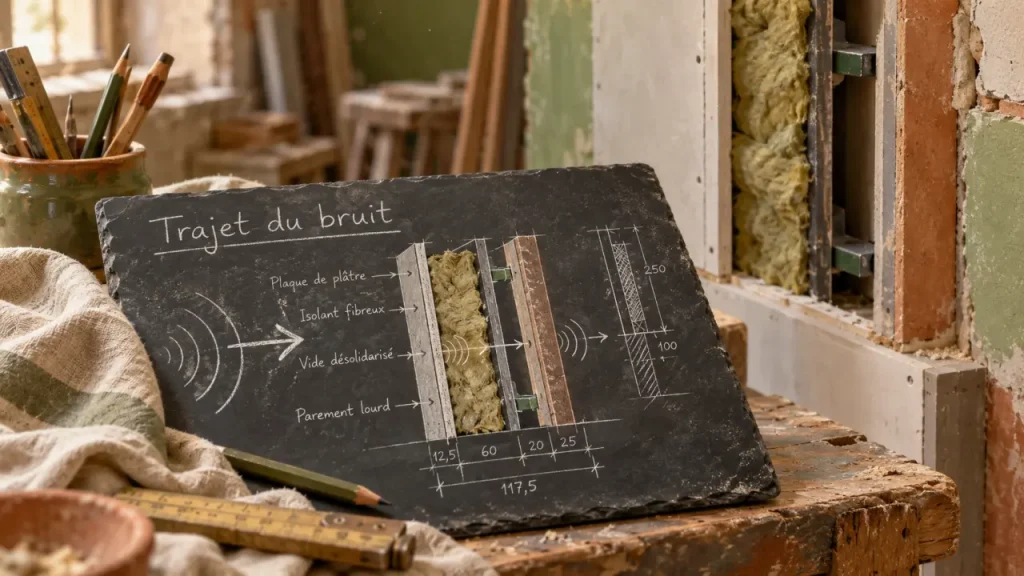 Isoler acoustiquement un mur : la mousse ne suffit pas, la désolidarisation change tout